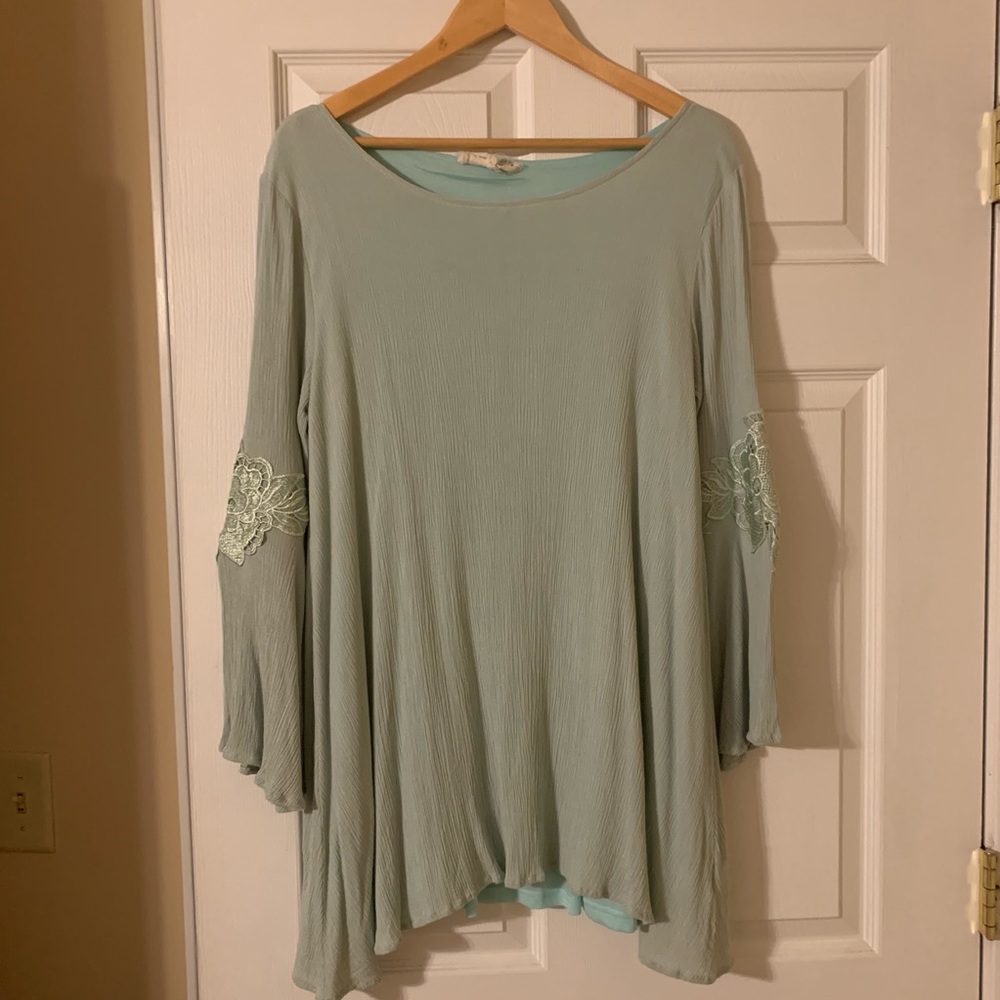 Altar’d State mini dress with appliqué on sleeves